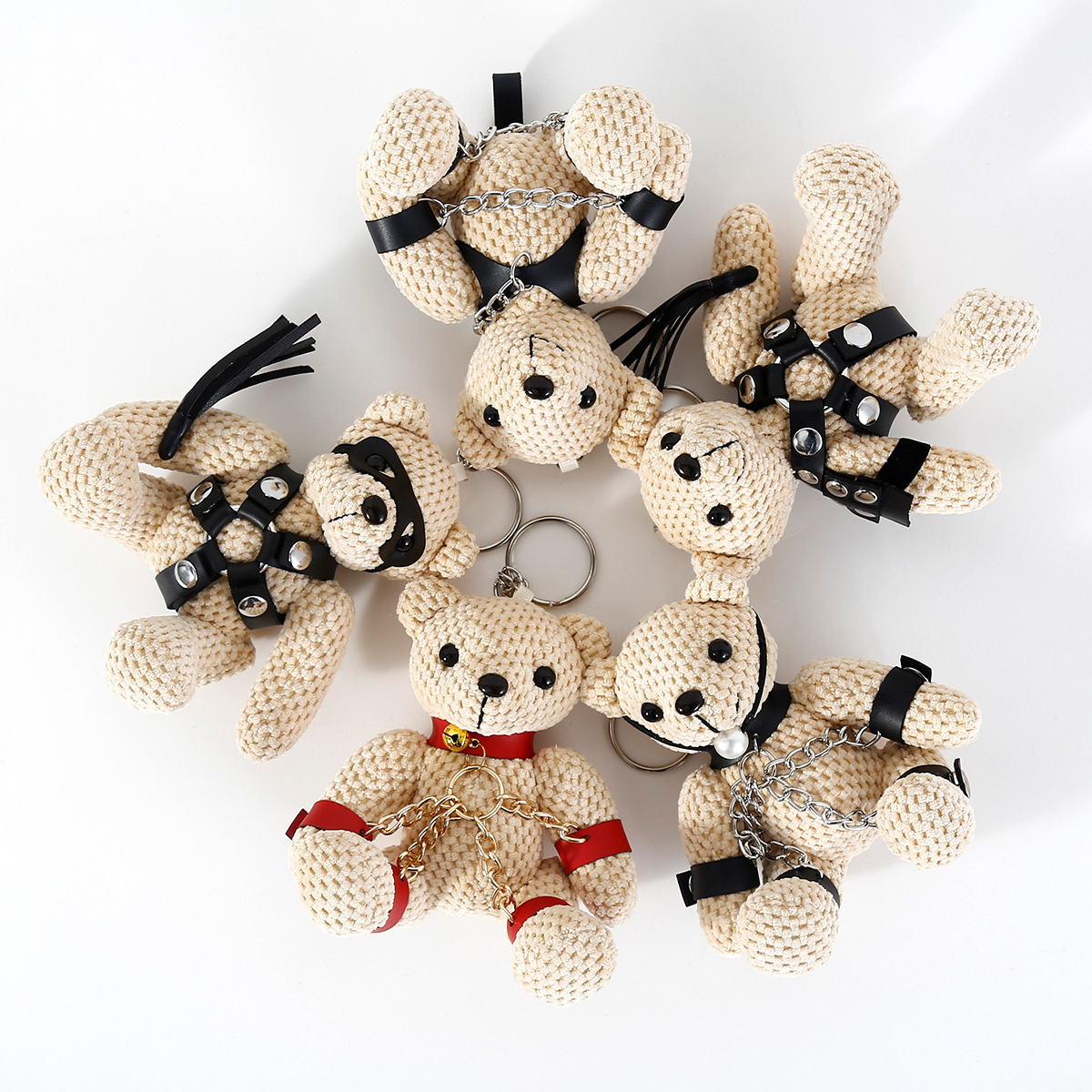 Rope Doll Plush Bear Toy Pendant